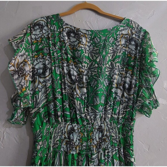 Le Ragarre Dress Women's L,made In Italy, Floral, Viscose, Silk Material,... - Picture 7 of 11